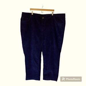 Isaac Mizrahi Live! Corduroy Navy Blue Plus Size Pants NWOT